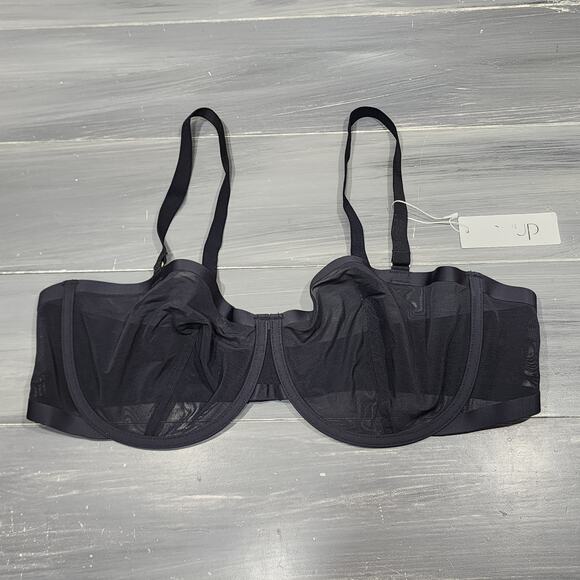 CUUP Other - Cuup The Balconette Bra 44C Sheer Mesh Black